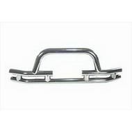 Rugged Ridge Dual Tube Front Winch Bumper with Center Hoop (Stainless Steel) - 11563.03